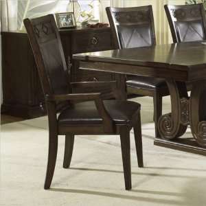  Somerton Villa Madrid Leather Side Dining Chairs  Set of 2 