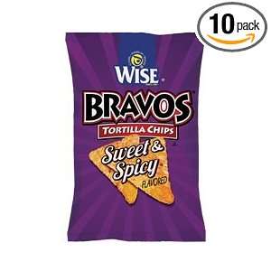 Wise Bravos Sweet and Spicy Flavored Tortilla Chips, 4.0 Oz Bags (Pack 