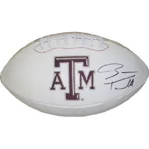  Ryan Tannehill signed Texas A&M Aggies Logo Football 