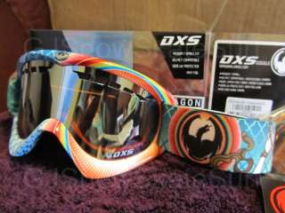 New Dragon DXS Ski Snowboard Goggles Blue Chakra Bro Mirror + Bonus 