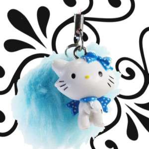 Sanrio Hello Kitty Charmmy Cat Blue Plush Phone Strap  
