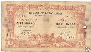 DJIBOUTI 100 Francs 2.1.1920 VG *P 5 *RARE  