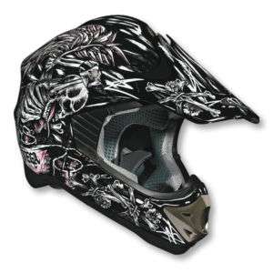 NEW Racing Helmet Pink Skull n Bonz BMX/MX/ATV Youth Md  