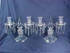 HEISEY OLD WILLIAMSBURG Pr CANDLEHOLDERS 2 Light w/Bobeches  