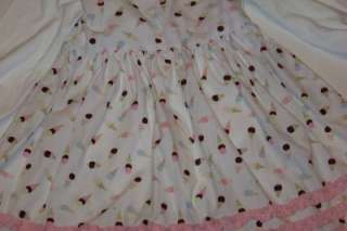   Cream Social 2pc Ice Cream Cone Dress & Bodysuit Size 3T EUC  