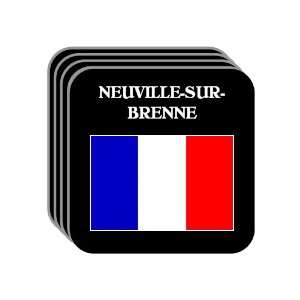  France   NEUVILLE SUR BRENNE Set of 4 Mini Mousepad 