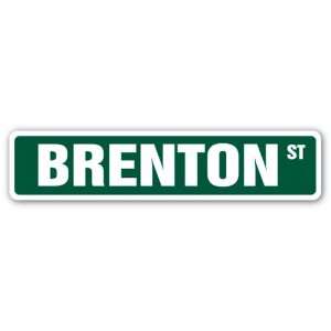  BRENTON Street Sign name kids childrens room door bedroom 