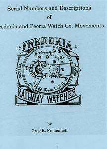 Booklet on Fredonia and Peoria pocket watch movements  