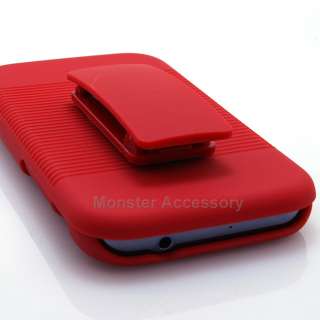 Red Holster Combo Hard Case Cover For Samsung Galaxy S2 (T Mobile 