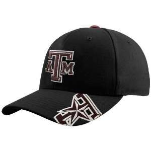   World Texas A&M Aggies Black Tailback Flex Fit Hat