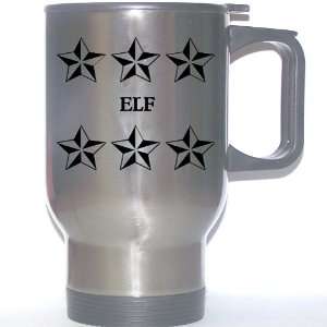  Personal Name Gift   ELF Stainless Steel Mug (black 