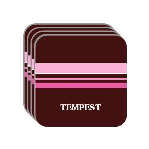 Personal Name Gift   TEMPEST Set of 4 Mini Mousepad Coasters (pink 