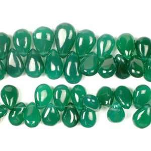  Green Onyx Plain Briolette   