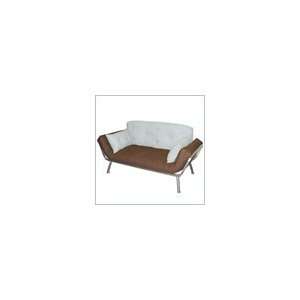  Elite Products Mali Convertible Twin Futon with Silver 