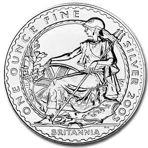  2005 1 oz Silver Britannia 