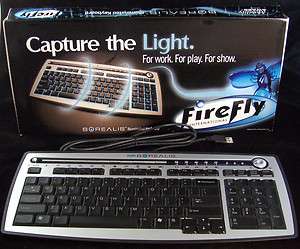 NEW Firefly Borealis Illuminated Keyboard Sleek Slim Design Capture 