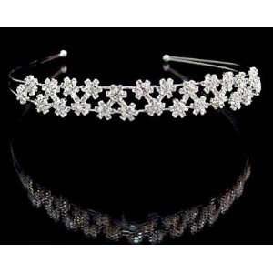  3/4 Crystal Tiara Head Bandhair Jewelry for Wedding, Prom 