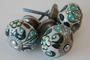 Really one of a kind ceramic furniture drawer knobs   3 pack.  