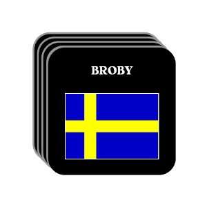  Sweden   BROBY Set of 4 Mini Mousepad Coasters 