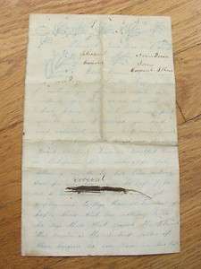  GROVE IOWA CIVIL WAR GIRL LETTER RE SYPHILIS AND THE GOLD RUSH  
