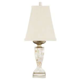   Pack of 4 Mother of Pearl Square Shade Table Lamps