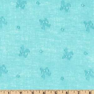   Batiste Bows Turquoise Fabric By The Yard Arts, Crafts & Sewing