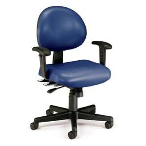  Vinyl Navy 24 Hour Task Chair with arms 241 AA 605