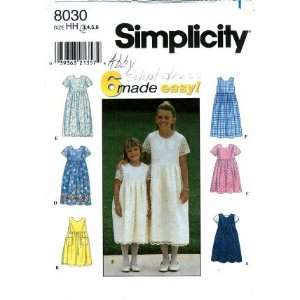  Simplicity 8030 Sewing Pattern Girls 6 Made Easy Dresses 