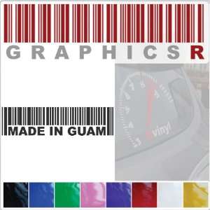   Decal Graphic   Barcode UPC Pride Patriot Made In Guam A390   Yellow
