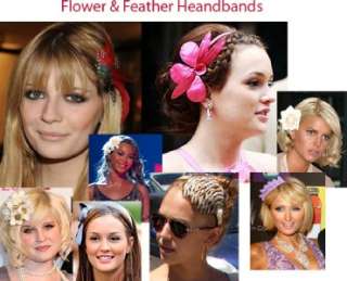 Wholesale 6 Headband Hair Head Wrap 3D Flower Chiffon  