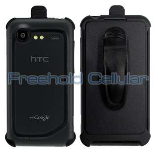 Black Holster Case Cover Shell w/ Belt Clip for HTC Droid Incredible 2 