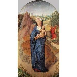   Inch, painting name Virgin and Child in a Landscape, By Memling Hans