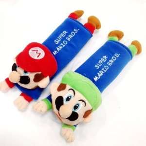 Mario & Luigi Plush Seat Belt Cover Shoulder Pad Cushion (2 pcs)