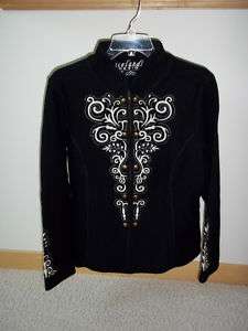 NWT Womens Icelandic Design Kiska Wool Black Nordic Sweater Coat 