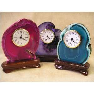 Agate Slab Clock  Small (Assorted Colors Available)  