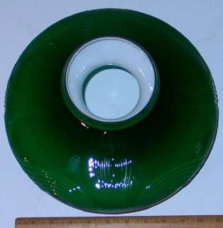 10” fitter Green Cased Glass Swag Oil Lamp GWTW Parlor Student shade 