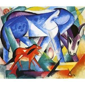   Reproduction   Franz Marc   32 x 28 inches   The First Animals Home