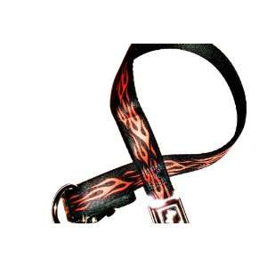 Buckle Down Black with Orange Flames Large 15 26 Dog Collar W20602