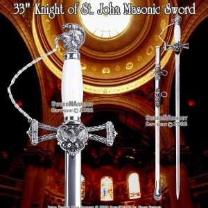   Templar Knight of St. John Crusader Masonic Sword