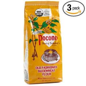 Pocono Old Fashioned Buckwheat Flour, 2 Pound Packages (Pack of 3 