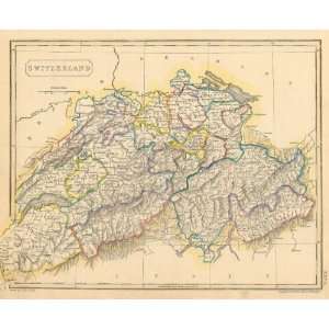    Arrowsmith 1836 Antique Map of Switzerland