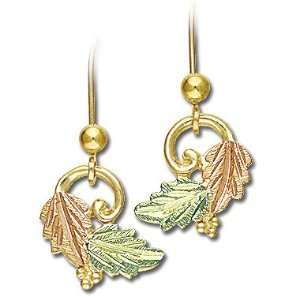   Landstroms Black Hills Gold post dangle Opal Earrings   01386 Jewelry