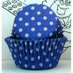  Blue Greaseproof Polka Dot Baking Cup Cupcake Liners 