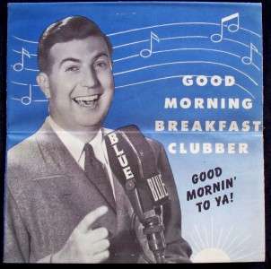 Vintage Don McNeill Charter Member Breakfast Club  