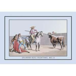  Spanish Bull Fighting No. 2 Attack of the Picadores 24x36 