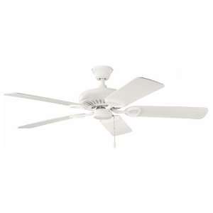 Sutter Place Collection 52 Satin Natural White Ceiling Fan with Satin 