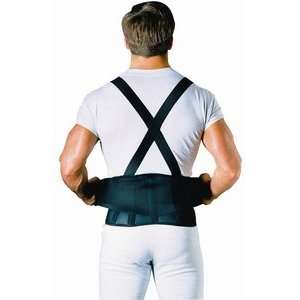  Back Belt Dura Foam 9 with Suspenders Black Extra Large 