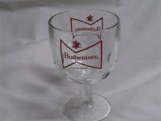 Vintage Budweiser Glass Thumbnail Goblet Barware Bar Glass  