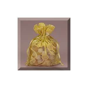    12ea   4 X 6 Butter Faux Burnout Floral Bag