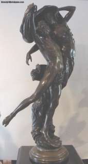 Superb Antique Bronze Dancers Signed Eug Marioton  
